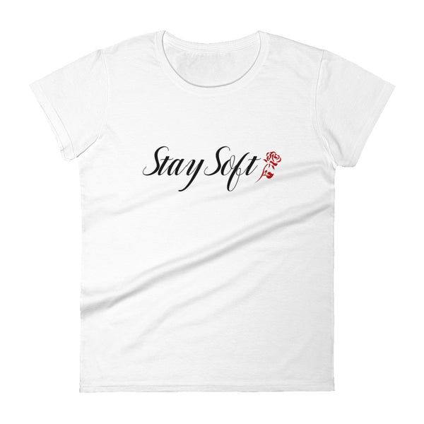 Stay Soft White Women's short sleeve t-shirt