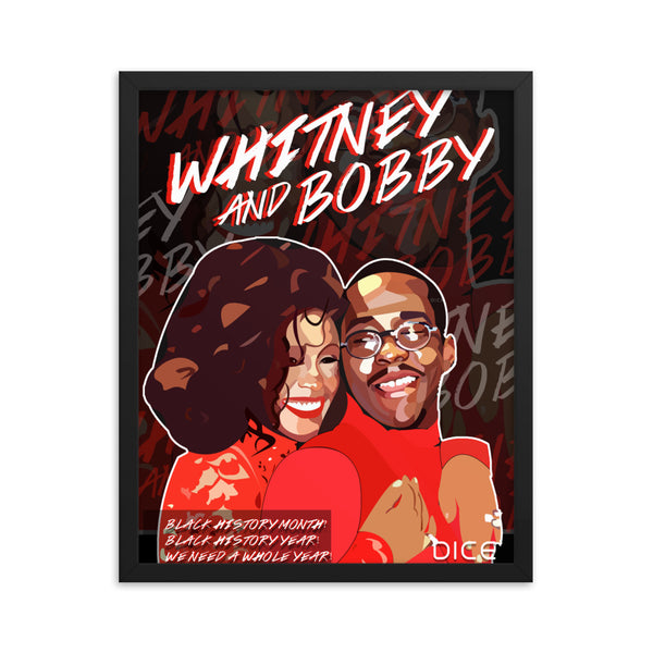 Whitney and Bobby Framed poster