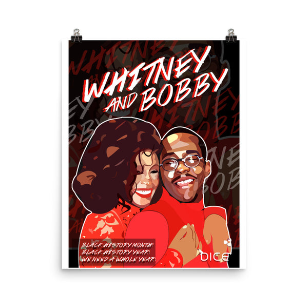 Whitney and Bobby Photo paper poster