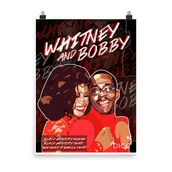 Whitney and Bobby Photo paper poster