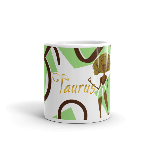 Tori The Taurus White glossy mug