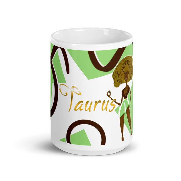 Tori The Taurus White glossy mug